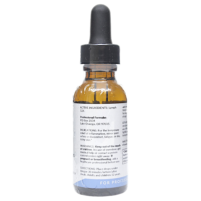 Bottle with active ingredients label on a white background