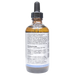 Bottle with active ingredients label on a white background