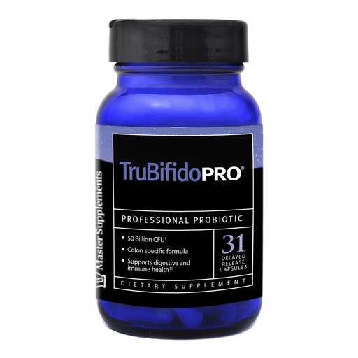 Master Supplements TruBifidoPRO Professional Probiotic, 31 delayed release capsules, front of bottle