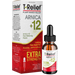 MediNatura T-Relief Pain Liquid, 50 mL, front of box and dropper bottle