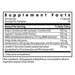 Metabolic Maintenance Brain Cell Support 60 capsules supplement facts label