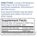 Metabolic Maintenance Glycine Powder 200 g supplement facts label
