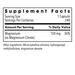 Metabolic Maintenance Magnesium Citrate 150 mg 240 capsules supplement facts label