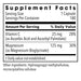 Metabolic Maintenance Magnesium Glycinate 125 mg 180 capsules supplement facts label