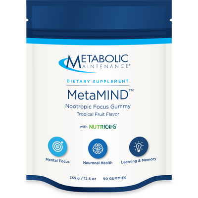Metabolic Maintenance MetaMIND, 90 gummies, front of pouch