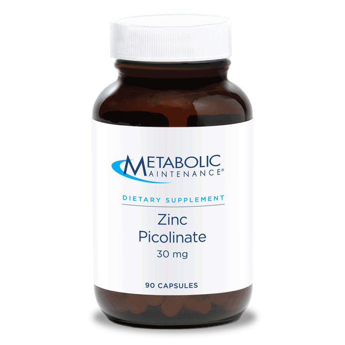 Metabolic Maintenance Zinc Picolinate 30 mg, 90 capsules, front of bottle