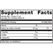 Metagenics BCAAs Orange Mango 30 servings supplement facts panel, close-up