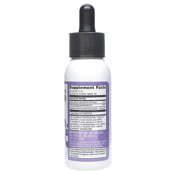 Metagenics BioSom 2 oz supplement facts label