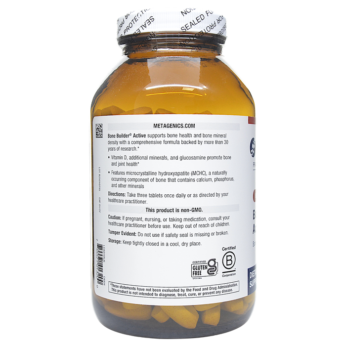 Metagenics Bone Builder Active 180 tablets suggested use label