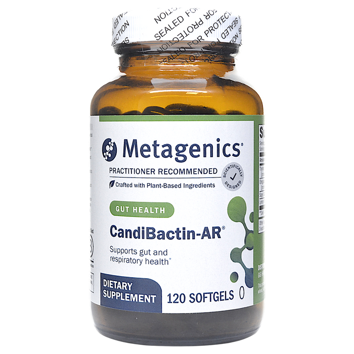 Metagenics Candibactin-AR, 120 softgels, front of bottle