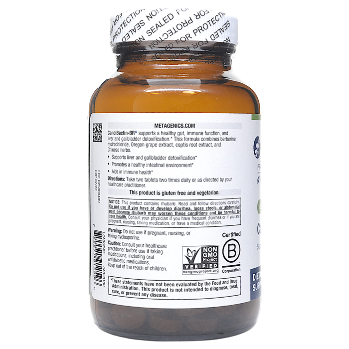 Metagenics CandiBactin-BR 180 tablets directions label