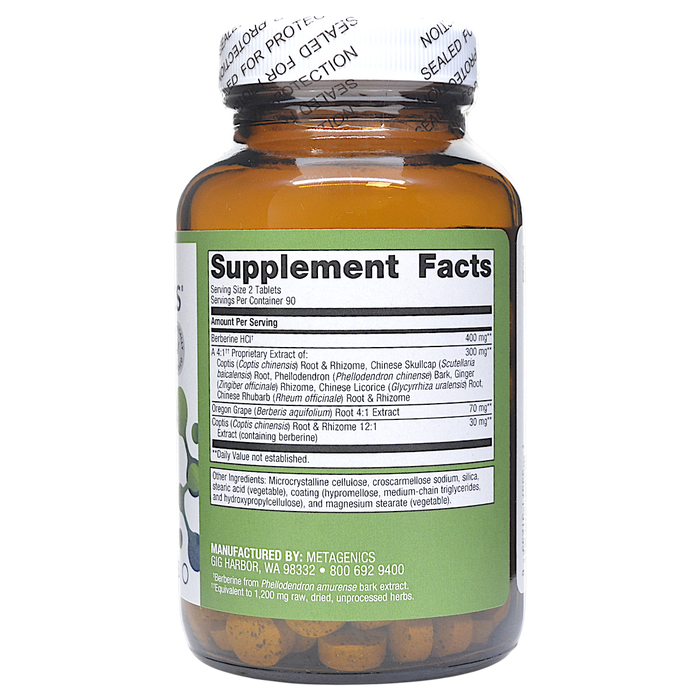 Metagenics CandiBactin-BR 180 tablets supplement facts label