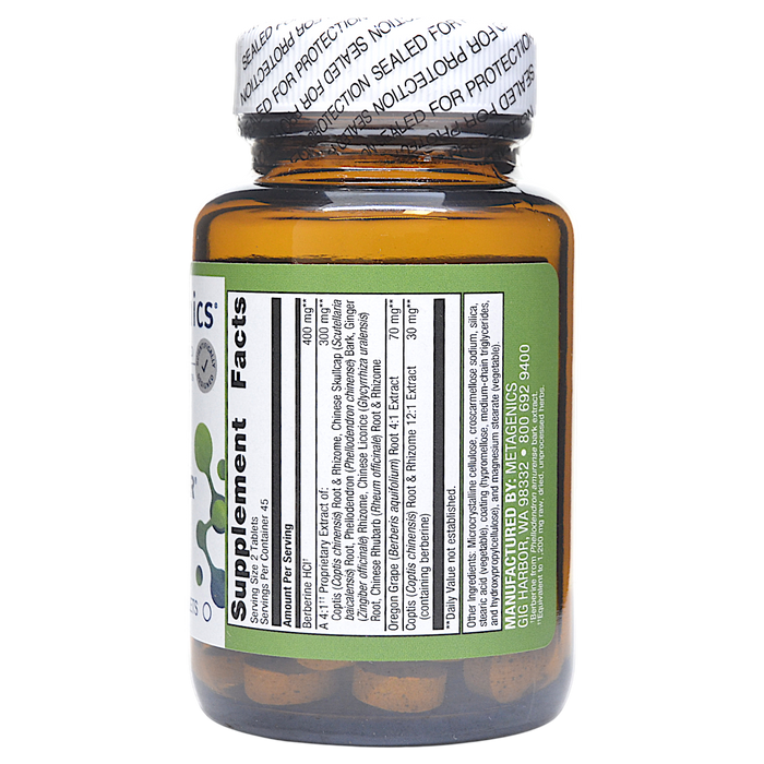 Metagenics CandiBactin-BR 90 tablets supplement facts label