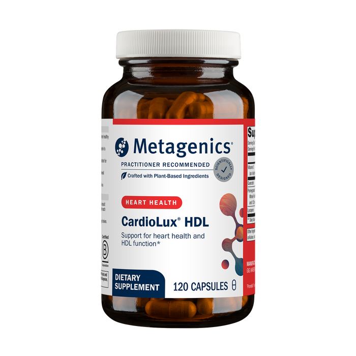 Metagenics CardioLux HDL, 120 capsules, front of bottle