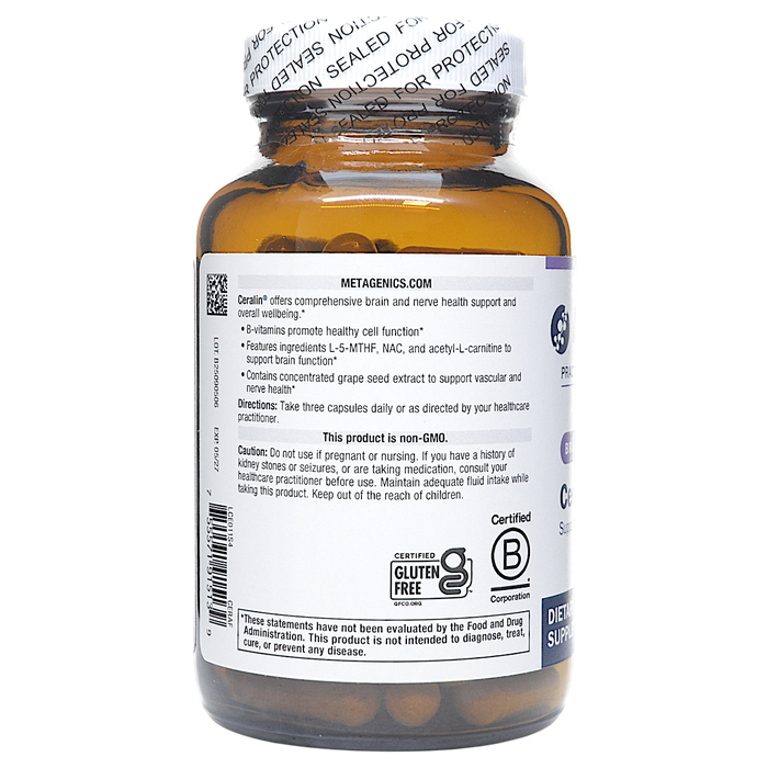 Metagenics Ceralin 90 capsules directions label