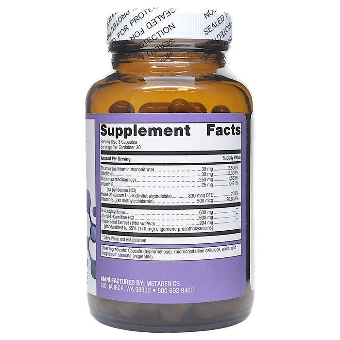 Metagenics Ceralin 90 capsules supplement facts label
