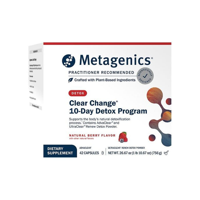 Metagenics Clear Change 10-Day Detox Program Berry, front of kit box