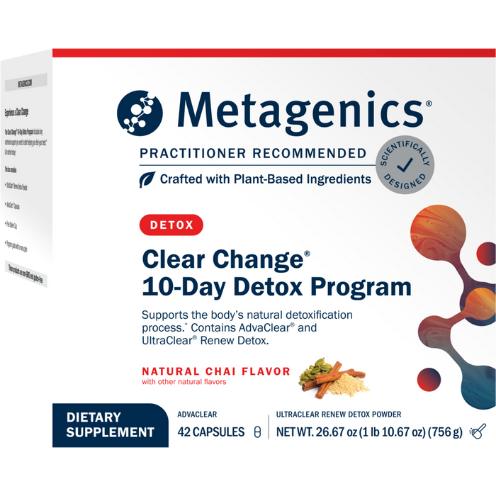 Metagenics Clear Change 10-Day Detox Program Chai, front of kit box