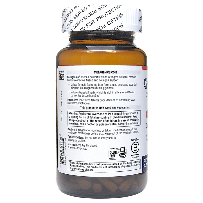 Metagenics Collagenics 180 tablets directions label