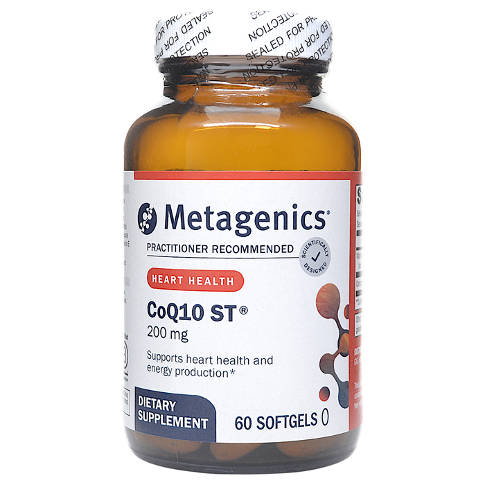 Metagenics CoQ10 ST 200 mg, 60 softgels, front of bottle