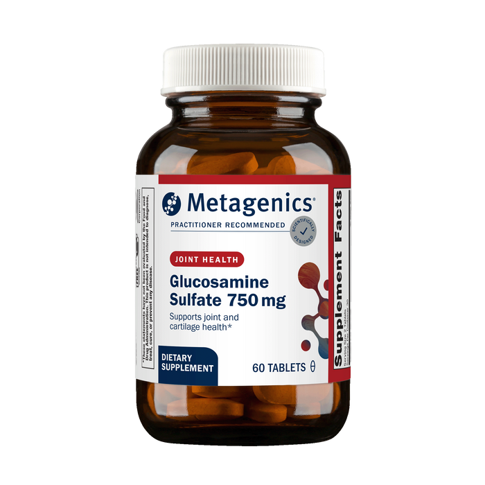 Metagenics Glucosamine Sulfate 750 mg, 60 tablets, front of bottle