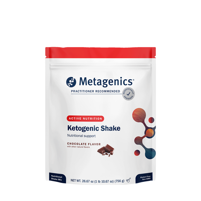 Metagenics Ketogenic Shake Chocolate, 14 servings, front of pouch