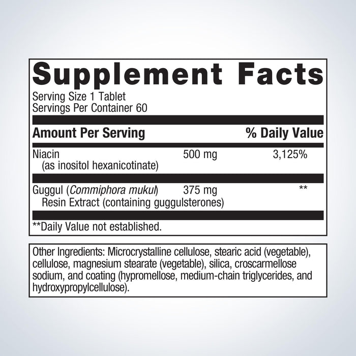 Metagenics Lipotain 60 tablets supplement facts label