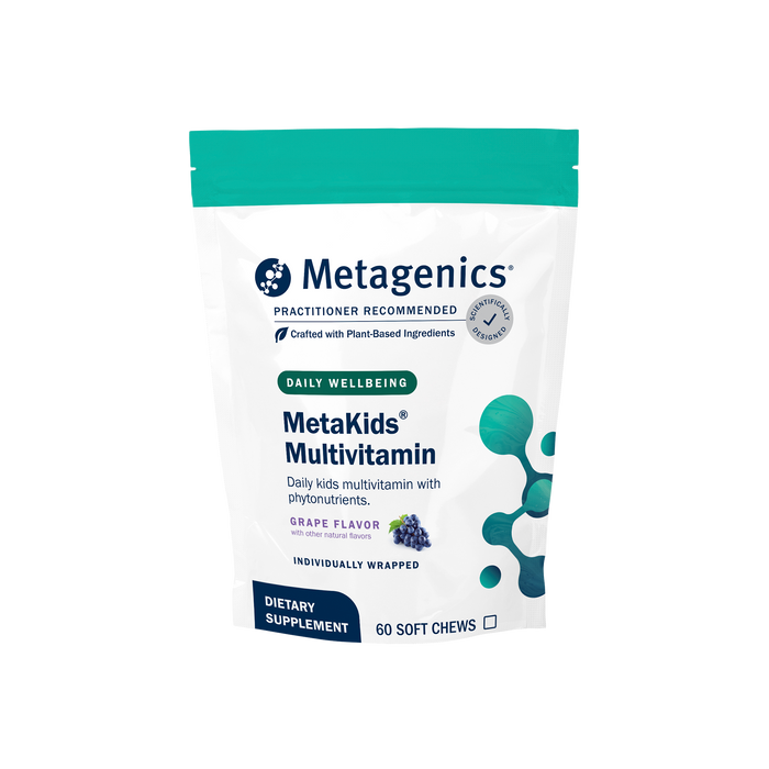 Metagenics MetaKids Multivitamin, 60 chewable tablets, front of pouch