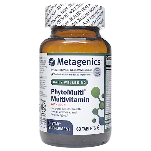 Metagenics PhytoMulti Multivitamin with Iron, 60 tablets, front of bottle