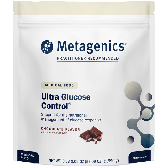 Metagenics Ultra Glucose Control Chocolate, 30 servings, front of pouch