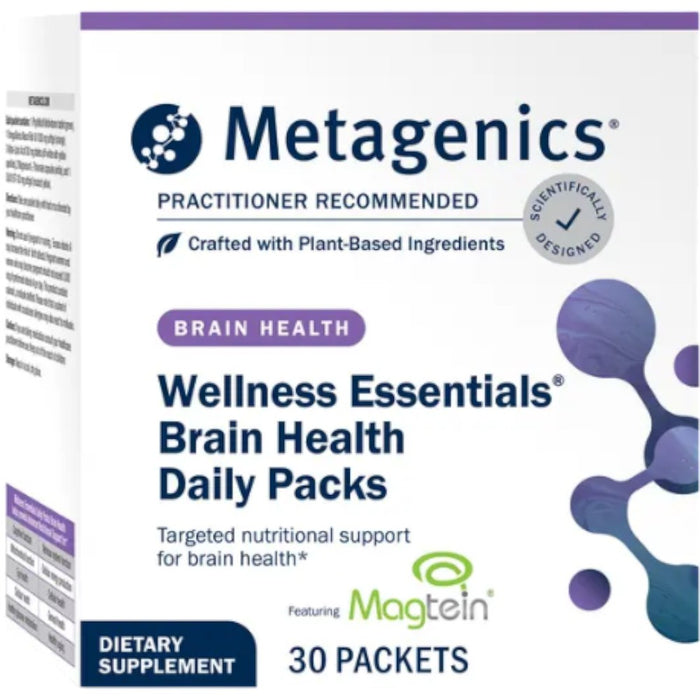 Metagenics Wellness Essentials Brain Health Daily Packs, 30 packets, front of box
