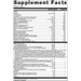 Metagenics Wellness Essentials Men's Vitality Daily Packs 30 packets supplement facts panel, close-up
