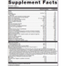 Metagenics Wellness Essentials Women's Prime Daily Packs 30 packets supplement facts panel, close-up