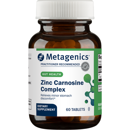 Metagenics Zinc Carnosine Complex 17 mg, 60 tablets, front of bottle