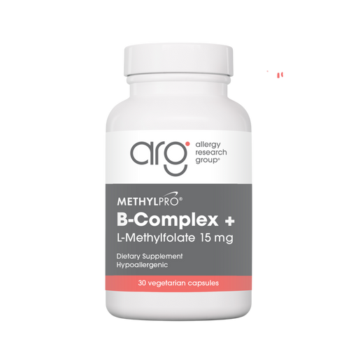 MethylPro B-Complex + 15 mg L-Methylfolate, 30 capsules, front of bottle