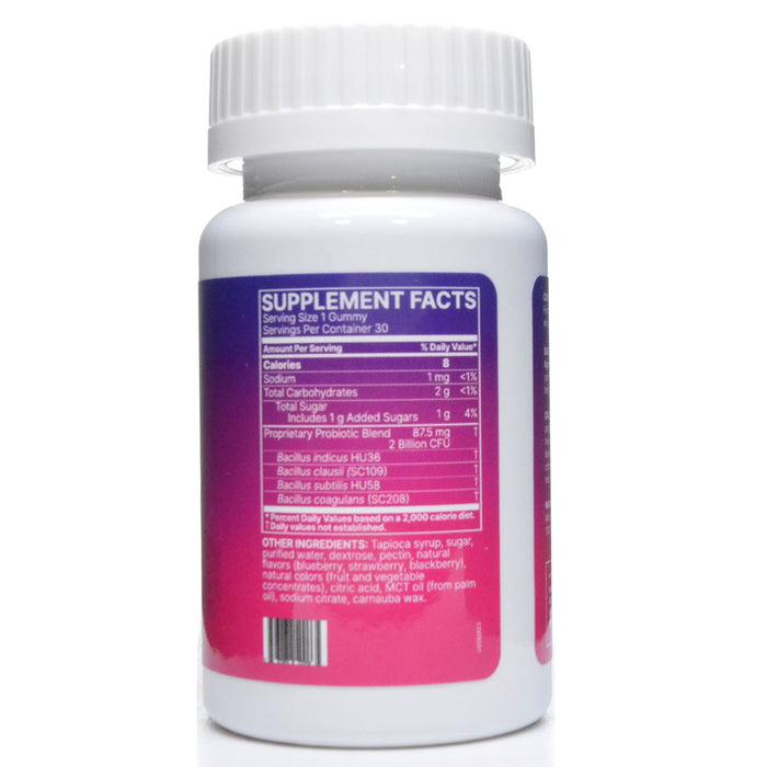 Microbiome Labs MegaSporeBiotic Gummies for Kids 30 gummies supplement facts label
