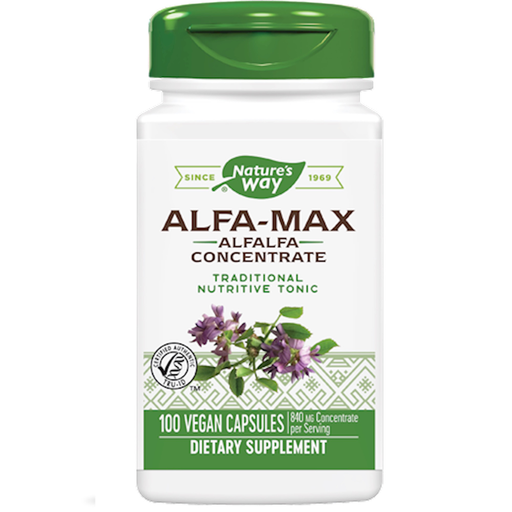 Nature's Way Alfa Max 525 mg, 100 capsules, front of bottle