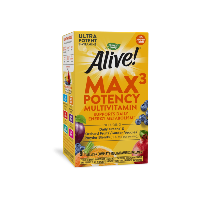 Nature's Way Alive! Multi-Vitamin (no iron), 90 tablets, front of bottle