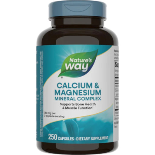Nature's Way Calcium & Magnesium, 250 capsules, front of bottle