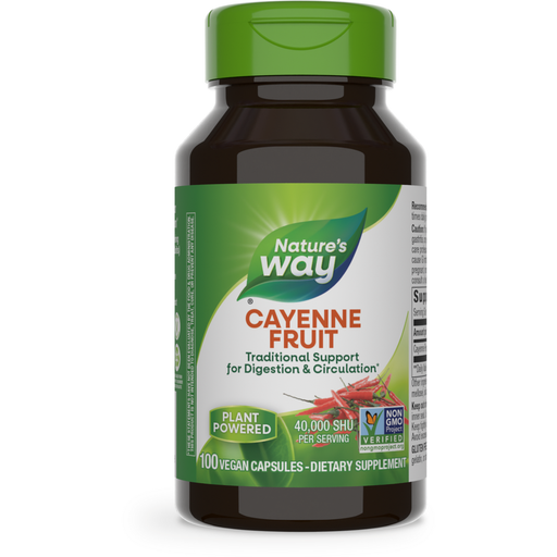 Nature's Way Cayenne Pepper 450 mg, 100 capsules, front of bottle