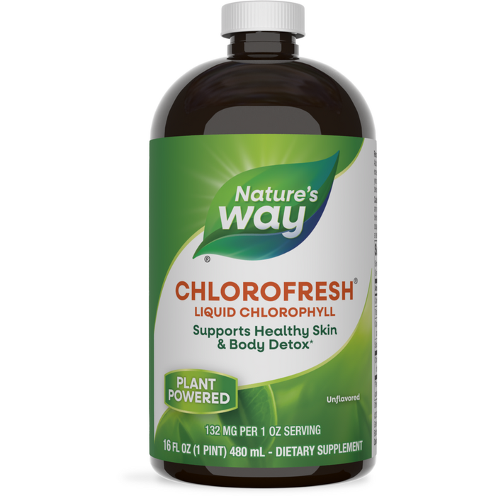 Nature's Way Chlorofresh Liquid Chlorophyll Unflavored, 16 oz, front of bottle