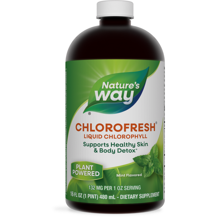 Nature's Way Chlorofresh Liquid Mint, 16 oz, front of bottle