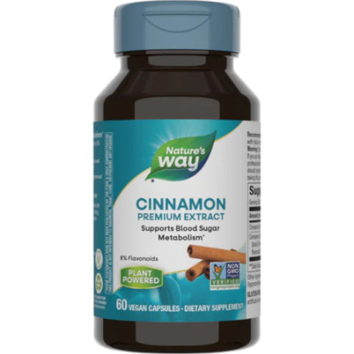 Nature's Way Cinnamon, 60 vegetarian capsules, front of bottle
