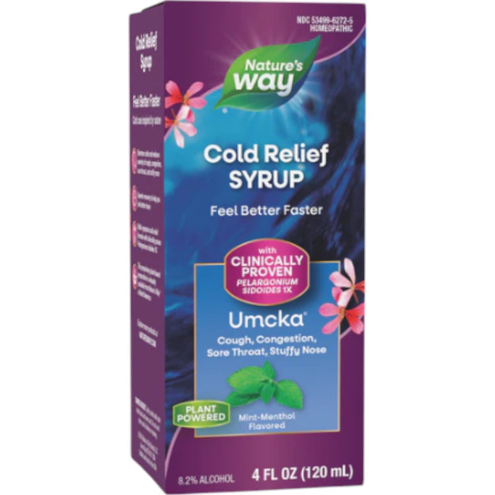 Nature's Way Cold Relief Syrup Mint-Menthol, 4 oz, front of box
