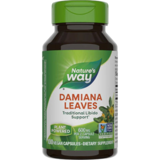 Nature's Way Damiana Leaves, 100 capsules, front of bottle