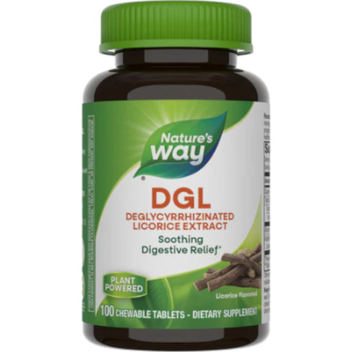 Nature's Way DGL, 100 chewable tablets, front of bottle