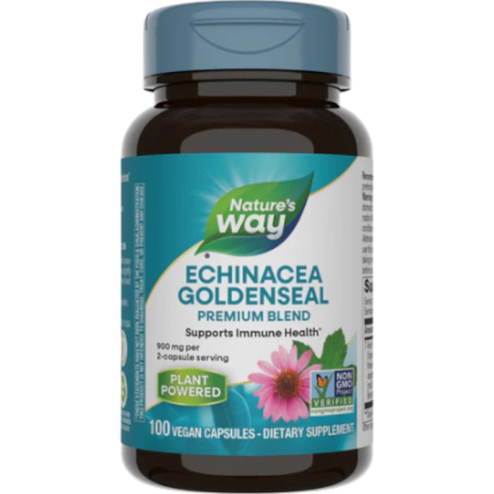Nature's Way Echinacea Goldenseal, 100 capsules, front of bottle