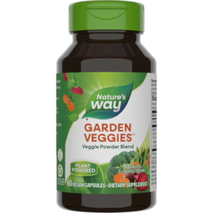 Nature's Way Garden Veggies, 60 vegetarian capsules, front of bottle