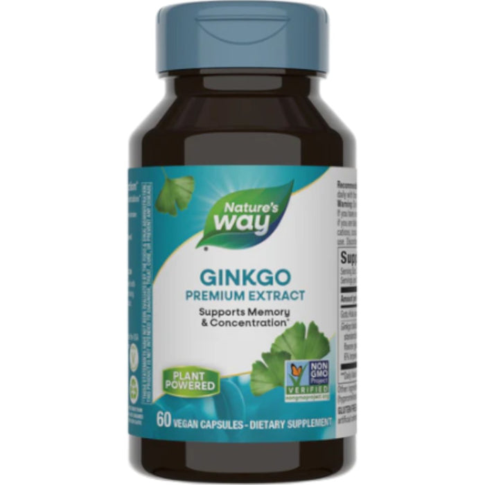 Nature's Way Ginkgo Extract, 60 capsules, front of bottle