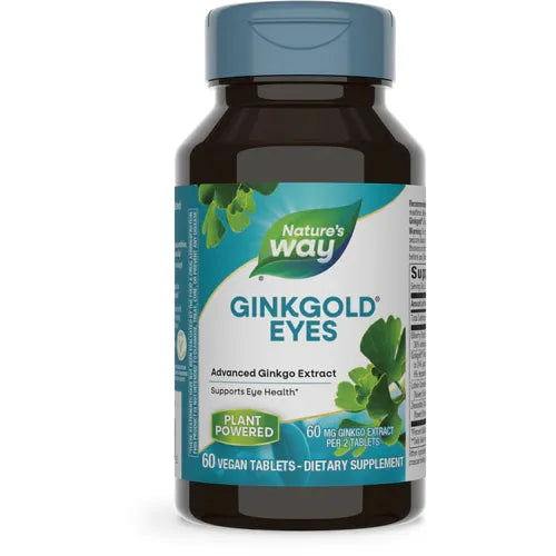 Nature's Way Ginkgold Eyes, 60 tablets, front of bottle